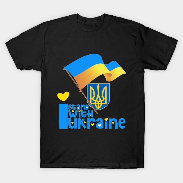 Ukraine trident Ukraine flag Ukrainian flag Ukraine T-Shirt by Darwish